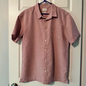 Men’s quicksilver button down shirt size medium red